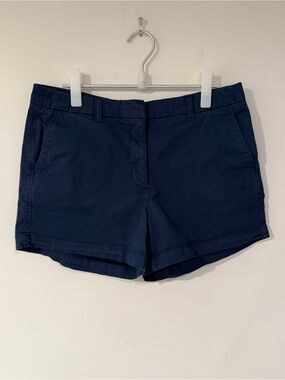 Quince Stretch Cotton Chino Shorts - Navy - Size 12